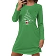 thumbnail image 5 of Censtreet Christmas Nightgowns for Women Long Sleeve Sleepshirt Button Down Nightshirt Soft Pajamas Dress Casual Sleepwear, 5 of 6