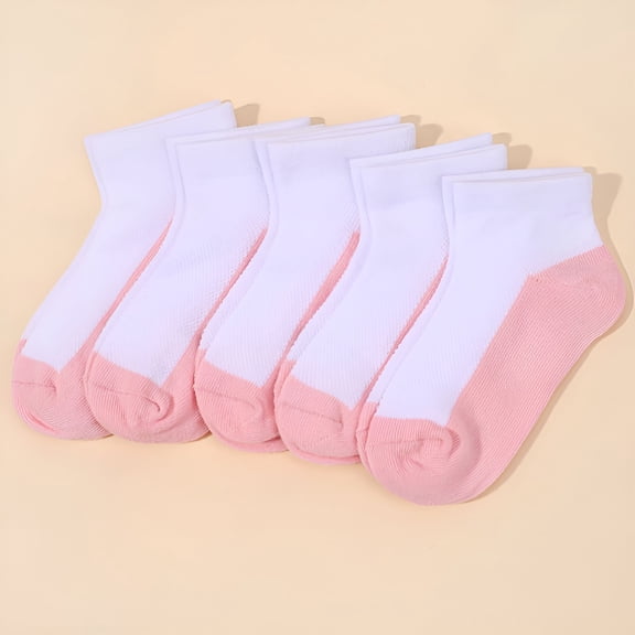 TELOLY 2026 New 5 Pairs of Children'S Cotton Socks Baby Girl Boy Soft Breathable Suitable for 3~5Y Kids for Casual,School,Play Mesh Toddler Accessories