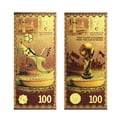 thumbnail image 1 of Mascota Mundial Qatar Catar 2022 en Billete Gold Banknote Catar, 1 of 2