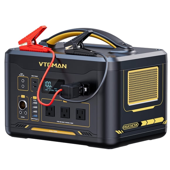 Central eléctrica portátil VTOMAN Jump 1500X 828Wh con cable puente
