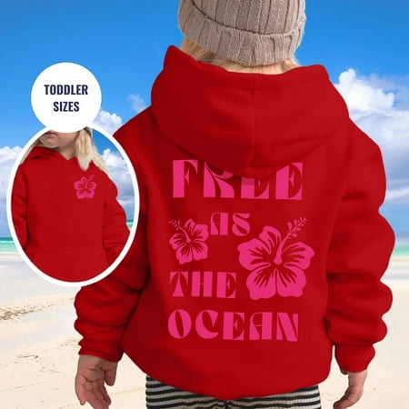 

CHAOLEI Girl s Hoodie Long Sleeve Soft Sweatshirt Graphic Hoody Kids Cute Pullovers Top Clothes For Girls -Red 7-8 Years