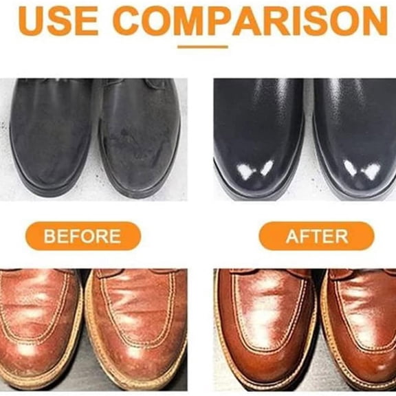 Herunwer Leather Cleaning and Polishing, 2-in-1 Care Tool for Shoes and Bags