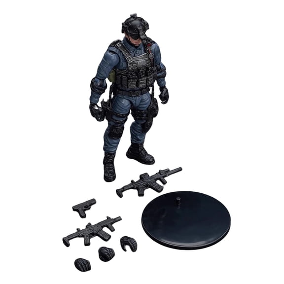 Special Forces Soldier Action Figure, 1:18 Scale Articulated Vintage Military Figure Playset with Weapon Gear Accessories, Collectible Model & Gift for Adults