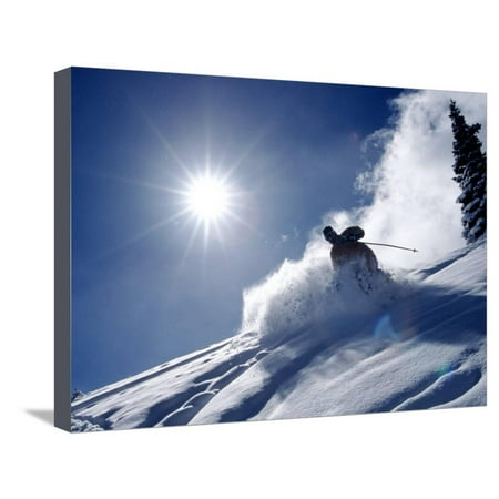 Man Skiing at Breckenridge Resort, CO Stretched Canvas Print Wall Art By Bob (Best Ski Resorts In Co)