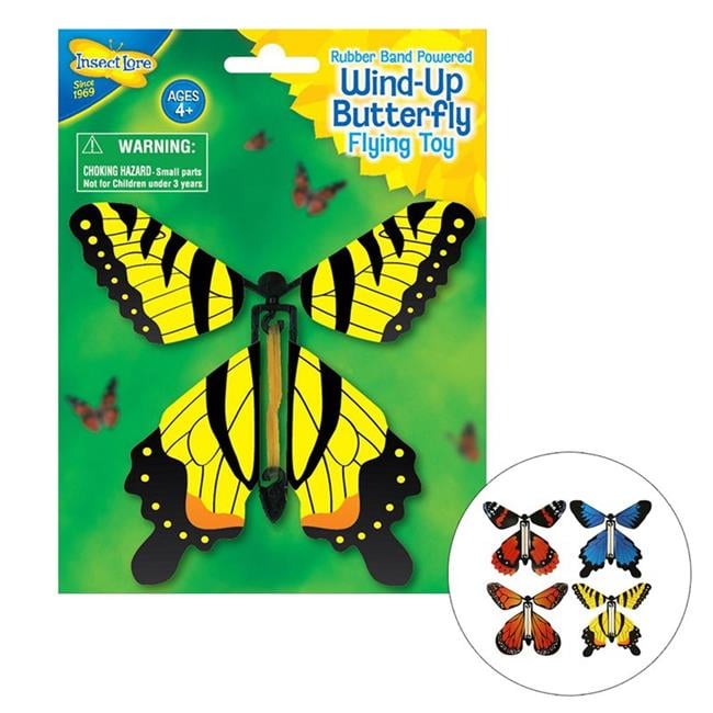 Insect Lore ILP3860BN 6 Each Wind Up Butterfly Flying Toy - Walmart.com ...