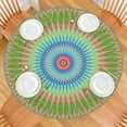 thumbnail image 2 of Tablecloth Zen Mandala Design Waterproof Elastic Round Cover with Back for Healing Room and Anxiety Relief, 2 of 7