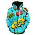 thumbnail image 1 of Sudadera con capucha y cremallera para hombre, estilo hip hop, estilo adolescente, estilo Harajuku, de manga larga, unisex, con estampado 3D informal., 1 of 6