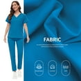 thumbnail image 4 of VIAOLI Women's Scrubs Set - Soft Stretch V-Neck Top & Elastic Waist Pants for Medical Professionals, 12 Colors, 4 of 6