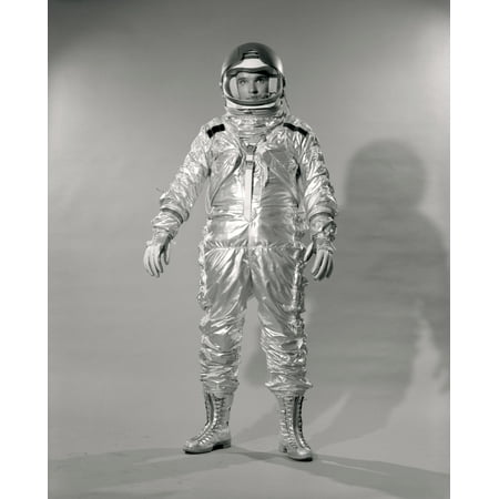 1960s Standing Full Length Portrait Of Astronaut In Space Suit And Helmet Poster Print By Vintage Collection