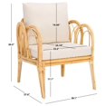 thumbnail image 4 of Safavieh Coralie Accent Chair with Cotton Cushion in White / Natural, 4 of 12
