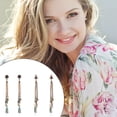 thumbnail image 3 of Pendientes de 2 piezas Minnieouse de gota bohemio con cadena decorativa, 3 of 6