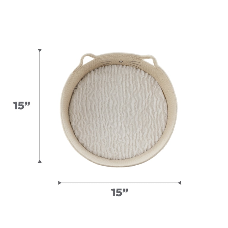Catstages Bed & Basket Retreat 2-in-1 Cat Bed, White photo 8