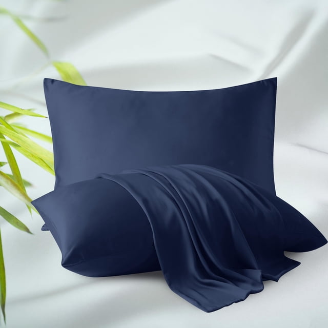 Fundas de Almohada Zaizaihome King Size 51x91 cm Juego de 2 Azul Marino