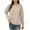 Beige, variant on ICHUANYI Womens Fashion Casual Crewneck Long Sleeve Sweatshirt Solid Corduroy Shirt Soft Lightweight Loose Top Fall Winter Clothing 2023