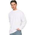 thumbnail image 3 of Casual Classics  Adult Extended Neckline Tall Oversized Long-Sleeved T-Shirt, 3 of 4