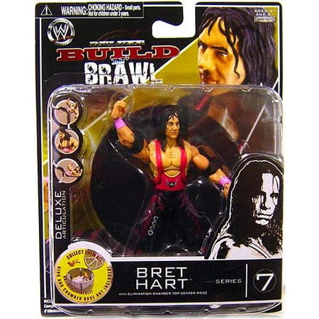 WWE Wrestling Build N' Brawl Series 7 Bret Hart 4" Action Figure