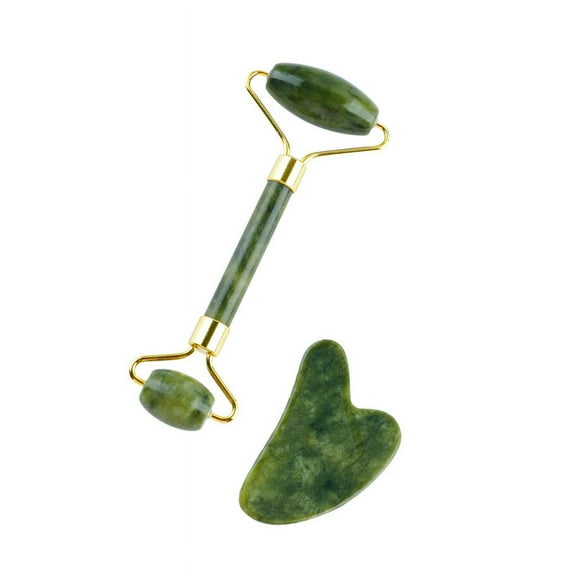 Double Head Jade Roller Gua Sha Massager Physiotherapy Gua Sha Board Facial Massage Stick Thickening Beauty Container