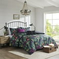 thumbnail image 2 of Madison Park Tasha 5-Piece 100 Percent Polyester Comforter Set in Black, 2 of 15