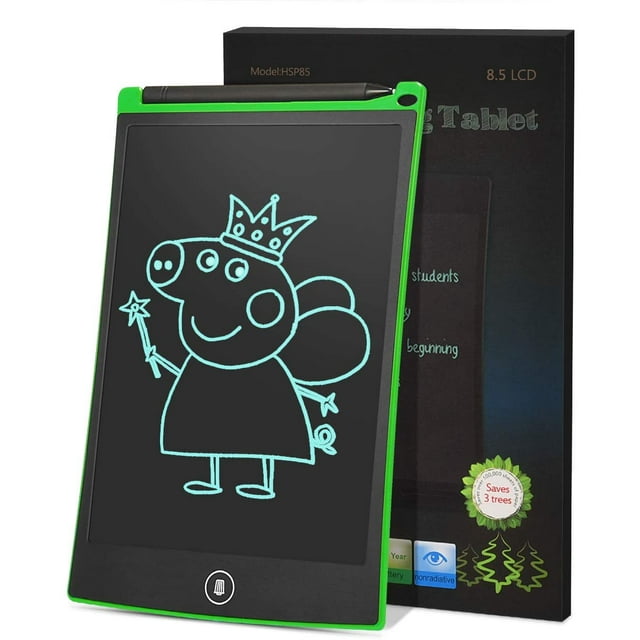 Lcd Writing Board, 8.5 '' Handwriting Notepad / Drawing Boards For Kids Green
