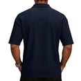 thumbnail image 4 of Polo Shirts for Men Short Sleeve Collared Golf Shirt Work Performance Athletic Polos with Pocket Navy XL, 4 of 7