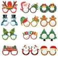 thumbnail image 1 of Marcos para gafas de fiesta de Navidad, gafas de fiesta de Navidad para niños, gafas de papel de Navidad con foto de Papá Noel, 1 of 7