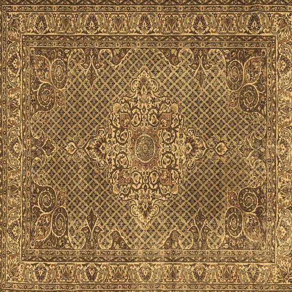 Ahgly Company Indoor Square Persian Brown Traditional Area Rugs, 4' Square