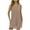 Khaki, variant on Womens Overall Shorts Summer Rompers Solid Loose Baggy Cami Overalls Short Jumpsuits w/ Pockets