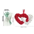 thumbnail image 7 of 17.71 inch Heart-Shaped Artificial Rose Wreath – Red & White Silk Floral Garland for Valentine's Day/Wedding Decor, 7 of 7