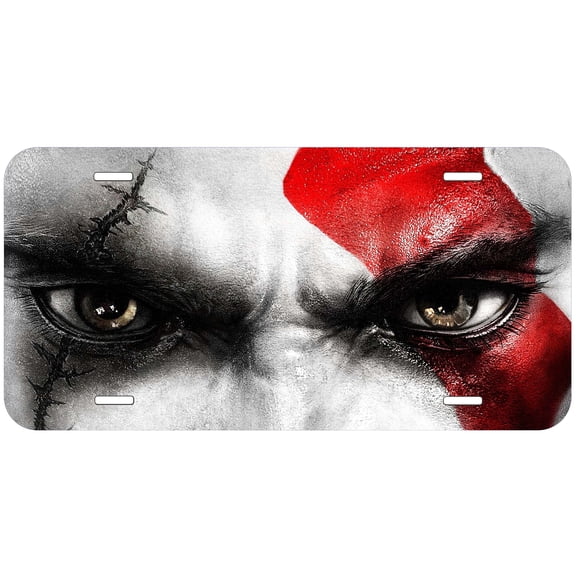 God Of War Kratos Face Novelty Car License Plate