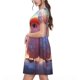 thumbnail image 2 of Easygdp Heart Sky Bird Couple para Vestido Transpirable de Mujer, Vestido Suelto de Manga Corta con Pliegues y Bolsillos para el Verano, 2 of 6