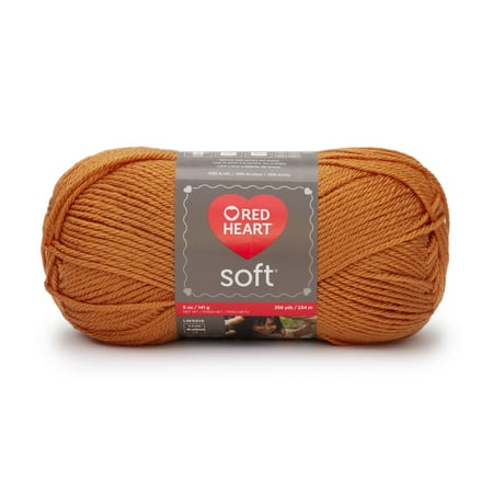 Red Heart® Soft™ #4 Worsted (Medium) Acrylic Yarn, Tangerine 5oz/142g 256 Yards