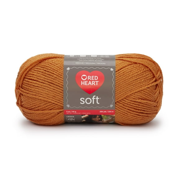 Red Heart® Soft™ #4 Worsted (Medium) Acrylic Yarn, Tangerine 5oz/142g 256 Yards