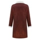 thumbnail image 4 of Chaqueta cálida de gamuza sintética compuesta de vellón cruzado con cuello de traje de longitud media de invierno para hombre Pompotops  oipoqjl21867, 4 of 8