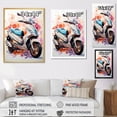 thumbnail image 4 of Designart "Sporty Speedster White Scooter" Scooter Floater Framed Wall Decor, 4 of 7