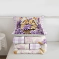 thumbnail image 5 of Erosebridal Rustic Lavender Flowers Twin Comforter Sets,Cute Cartoon Rabbit Bedding Set For Girls Kids, Reversible 2-Piece, 5 of 7