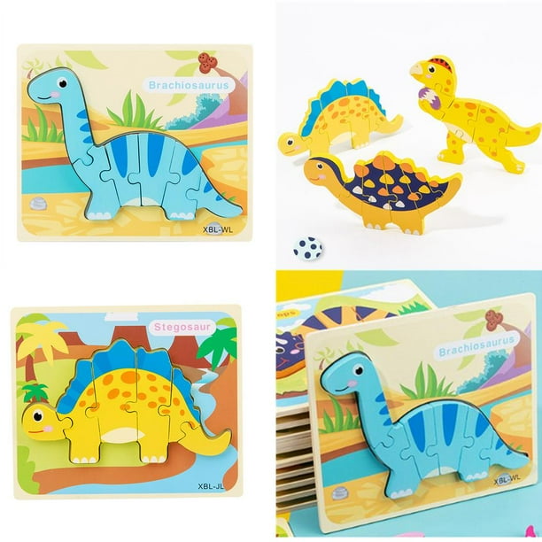 Rompecabezas de Dinosaurios Macarena 2x Ensambdos para Pequeños Juguete de Entrenamiento 3D