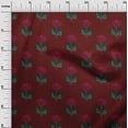 thumbnail image 2 of oneOone Organic Cotton Poplin Twill Fabric Leaves & Floral Block Print Sewing Fabric BTY 42 Inch Wide, 2 of 4