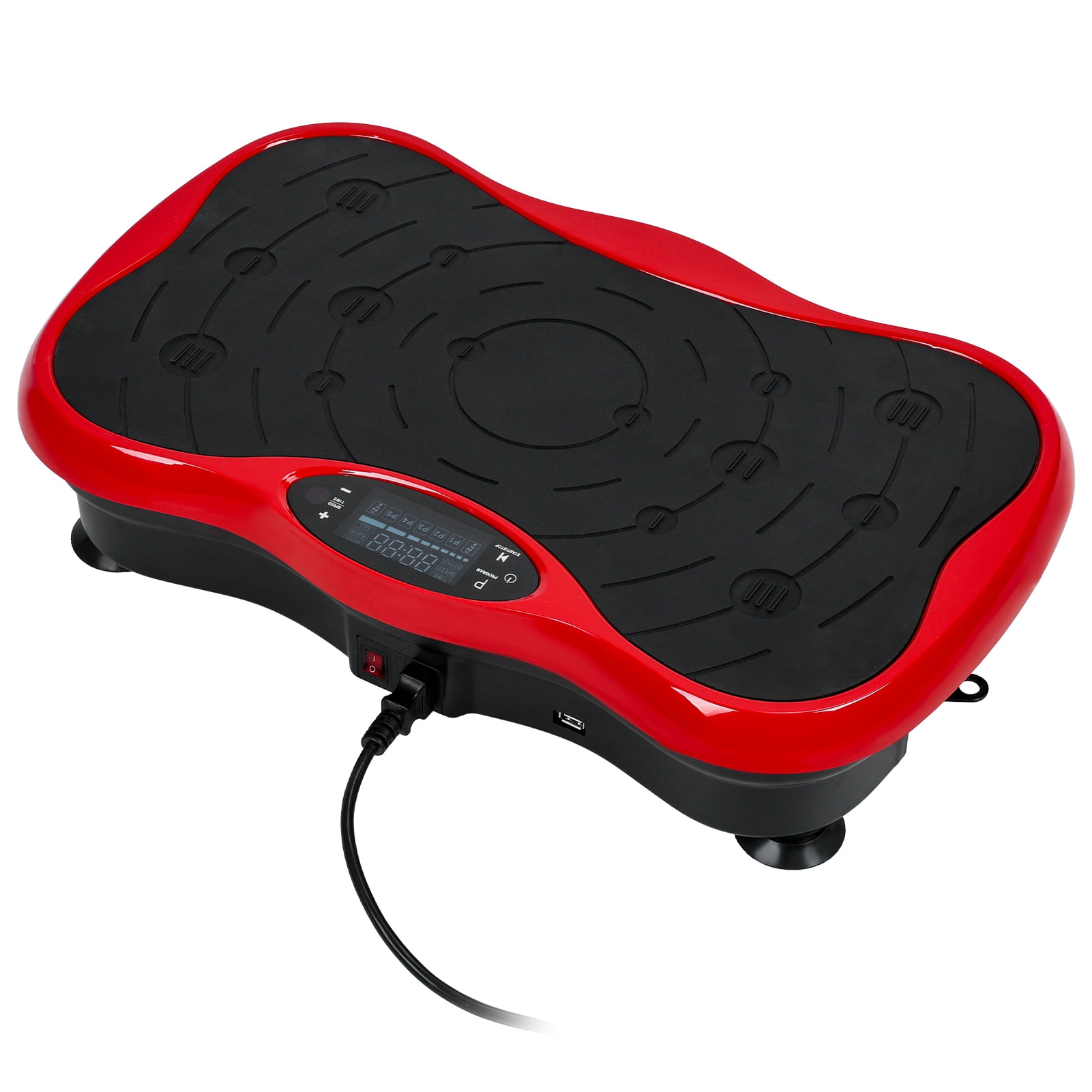 Vibration Plate Machine with Resistance Bands - Power Waver Vibration Plate for Lymphatic Drainage, Whole Body Workout, Weight Loss, Toning Home Gym Equipment