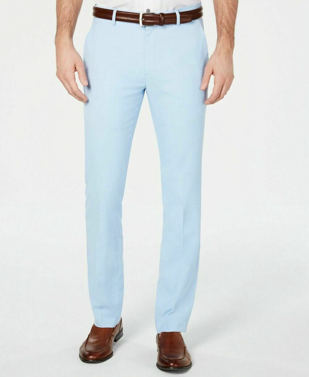 ALFANI Mens Light Blue Stretch Pants 