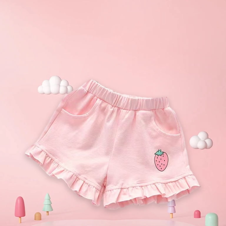 Cotton Ruffle Shorts 1-7 Years Kids Girls Summer Short Pant Cute