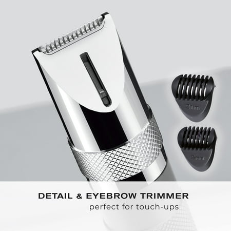 Conair - ConairMan Close Trim Precison Nose/Ear/Eyebrow Rechargeable Trimmer - Silver