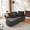 Black, variant on 78" Corduroy Couch Bed, Multifunctional Convertible Sofa Bed with flexible configuration, Convertible Chaise Lounge Indoor with supportive pillows for living room gatherings, Green