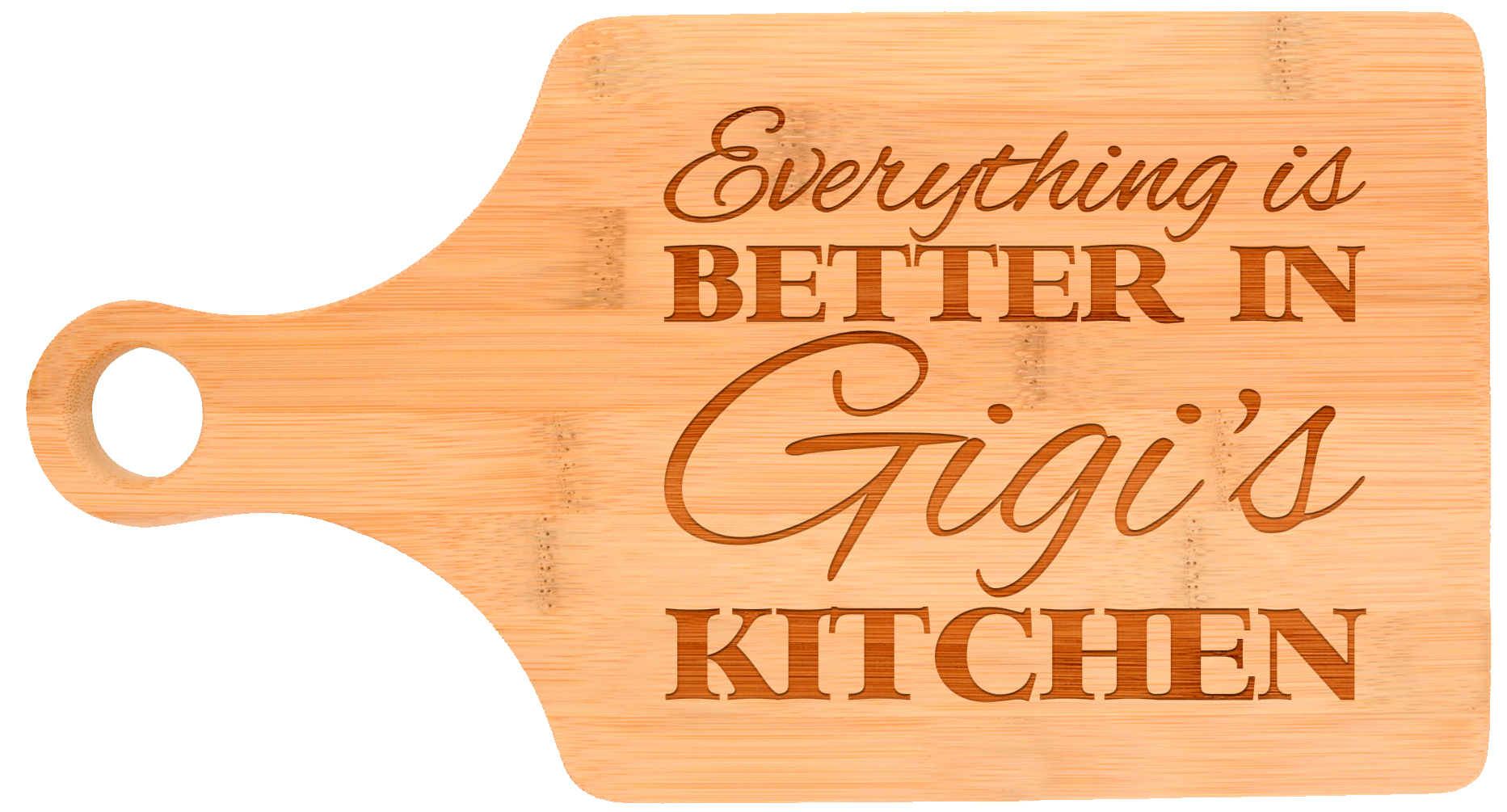 大人も着やすいシンプルファッション Gift Grandma Decor Kitchen Gigi's in Better Is Everything  Paddle Bamboo Board Cutting Bamboo Shaped その他用具 - dovezflasku.cz