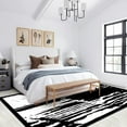 thumbnail image 2 of Abstract Black and White Rug 5x8ft Area Rugs Modern Graffiti Art Rugs Non Slip Low Pile Indoor Throw Carpet for Living Room Bedroom Gameroom Study Office Entrance Foyer, 2 of 6