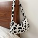 thumbnail image 4 of Mini bolsos de hombro con estampado de vaca para mujer, bandoleras de felpa de invierno para mujer, 4 of 5