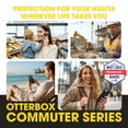 thumbnail image 5 of OtterBox Commuter Series Case - iPhone 17e, iPhone 16e, iPhone 15, iPhone 14, iPhone 13 - MagSafe Edition - Slim & Tough, Pocket-Friendly, with Port Protection - Black & Green, 5 of 8
