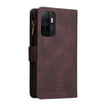 thumbnail image 4 of SaniMore Case for Samsung Galaxy A73 5G 6.7" 2022, PU Leather Zipper Wallet Cover [RFID Blocking] Card Slot Magnetic Clsap Flip Folio with Wrist/Crossbody Strap Kickstand Full Protective Cove, Brown, 4 of 17