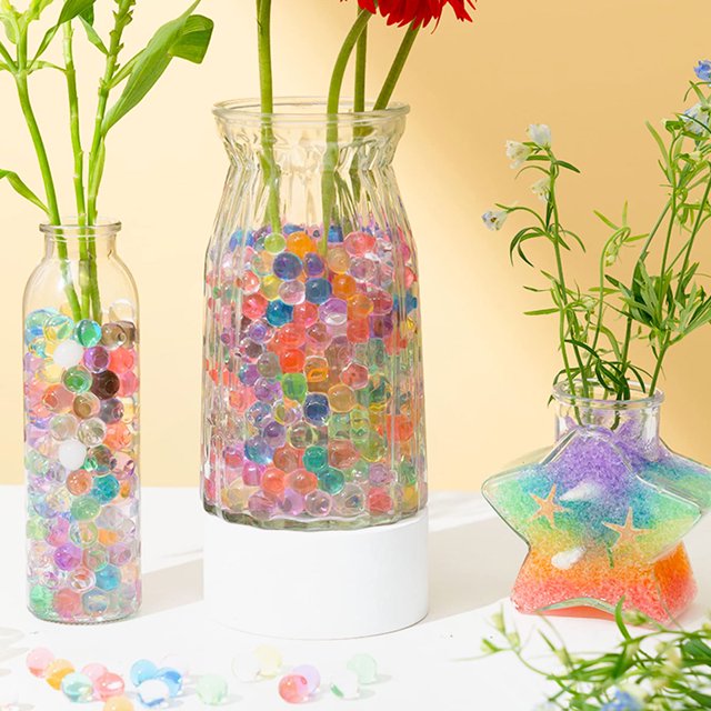 Muyoka Littleduckling Kit de Perlas de Agua 50,000 Piezas Ni帽os Jugando Perlas de Gel de Agua Bolas de Crecimiento de Agua de Cristal Coloridas Perlas de Barro de Cultivo sin Suelo No T贸xico para Revi