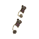 thumbnail image 3 of ARETES DE OSO CORAZON ROSA DE ORO LAMINADO, 3 of 3