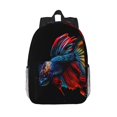 thumbnail image 1 of Disketp Colorful Betta Fish Mochila Escolar de 15 Pulgadas, Mochila Ligera para Estudiantes, Viajes y Trabajo, Cómoda y Resistente para el Uso Diario, 1 of 6